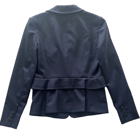 Tory Burch Blazer Women 2 Navy Wool Work Office Business Blazer Designer Classic - Picture 3 of 12